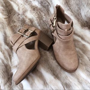 Cream Colored Ankle Boots